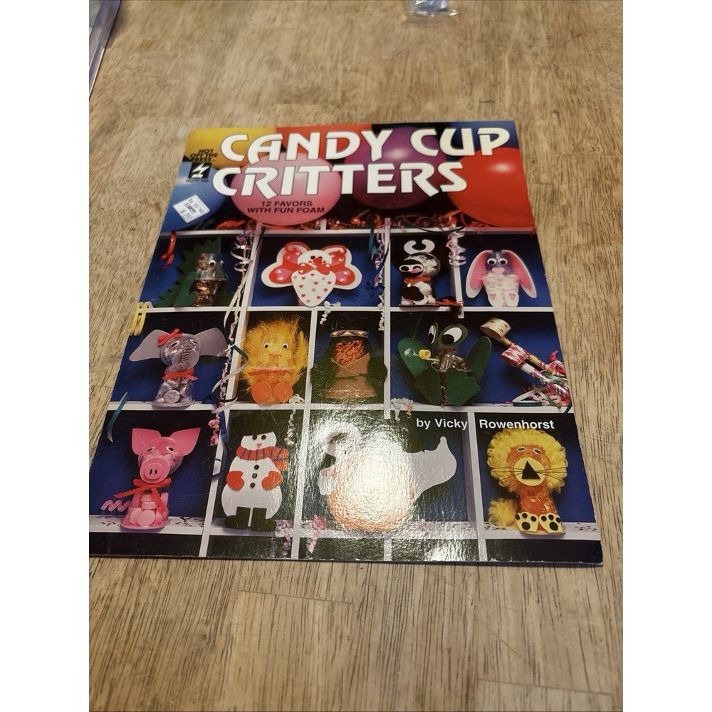 Candy Cup Critters Easy Fun Foam Kids Craft Projects How to Instruction Book VTG